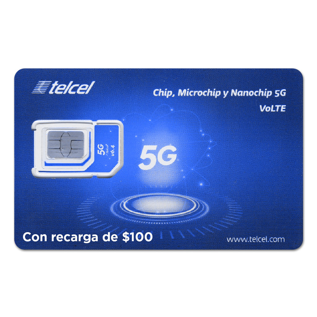 Tarjeta SIM Telcel Amigo Chip 100